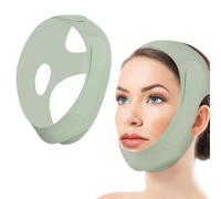 Huakaile Breathable Anti-Snoring Chin Strap, Adjustable Jaw Strap, Comfortable Chin Strap for Sleeping Double Chin Face Lift Women Men (Green, 2 PCS)