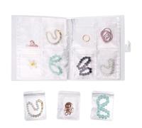Huakaile Clear Jewelry Storage Book, Anti Tarnish 160 Grids Earring Organizer Book with 160 PVC Zipper Bags, Portable Jewelry Album for Travel Necklace Women Bracelet (160 Pcs)