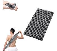 Hualabo Exfoliating Shower Towel, 48 inches Exfoliating Scrub Cloth, Shower Scrubber, Back Exfoliator Towel, Travel Friendly and Quick Drying, for Women & Men (Plaid)