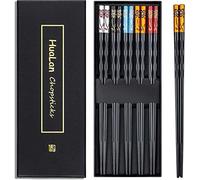 HuaLan Fiberglass Chopsticks Series - Japanese Non-Slip Luxury Reusable Chopsticks 5 Pairs Gift Set
