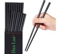 HuaLan Fibreglass Chopsticks Set 10 Pairs Reusable Dishwasher Safe Household Restaurant Sushi Chopsticks