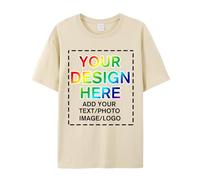 huale POD Custom Your Own Shirts with Photo Text & Logo for Men Women