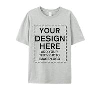 huale POD Custom Your Own Shirts with Photo Text & Logo for Men Women