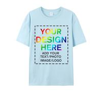 huale POD Custom Your Own Shirts with Photo Text & Logo for Men Women