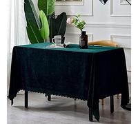 HUALEMEI Thicken Velvet Fabric Tablecloths For Rectangle Tables,Modern Simple Christmas Table Clothes For Parties,Weddings,Kitchen-D 360x160cm(142x63inch)