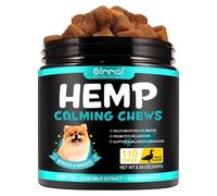 HUALIJIA Calming Treats For Dogs, 110 Count Hemp Calming Chews for Dogs - Reduce Stress Relief, Separation, Barking, Fireworks, Thunderstorms - 100% Natural Ingredients Dogs Calming Treats (Duck)