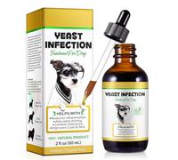 HUALIJIA Yeast Infection Treatment for Dogs, Natural Dog Yeast Infection Drops for Dog Skin Itch Relief, Dog Allergy Relief, Dog Yeast Ear Infection Treatment, 60ml
