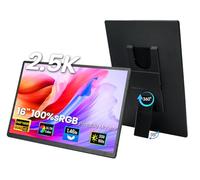 hualink 2.5K Portable Monitor for Laptop - 16 inch QHD Laptop Screen Extender 120% sRGB Wide Color HDR HDMI USB C Travel External Display with Kickstand Gaming Monitor for Computer PC Game Console