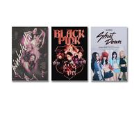 Hualishup 3 PCS Jisoo Jennie Rose Lisa Poster Music Vintage Korean Band Wall Art Canvas Posters Room Decorative Aesthetic Print Decor 08x12inch(20x30cm)-3pcs Style