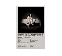 Hualishup Billie Poster Eilish Music Vintage Album Cover Music Posters for Room Aesthetic Canvas Wall Art Bedroom Decor12x18inch(30x45cm)