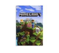 Hualishup Minecraft Poster Movie Vintage Game Comic Music Posters for Room Aesthetic Canvas Wall Art Bedroom Decor12x18inch(30x45cm)