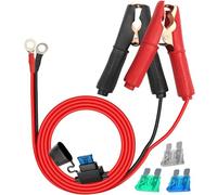 HuaLiSiJi Car Battery Alligator Clips 12V 24V Battery Alligator Clips To O Ring, Car Jumper Alligator Clip 14AWG 30a Alligator Clips With Fuse, for Car Battery Charging Or Other Equipment (3m)