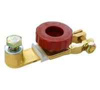 HuaLiSiJi Car Battery Isolator Switch 12V 24V Battery Disconnect Switch, Pure Copper Material, with Button, Suitable for All Cars (Red)