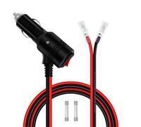 HuaLiSiJi Car Cigarette Lighter Plug with Switch Replacement Cigarette Lighter Male Plug with Leads 14AAWG 20A for Motorcycle, Cars, Boats, Solar (1m)