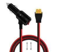 HuaLiSiJi Cigarette Lighter to XT60 Cable 12V 24V 14AWG Cigarette Lighter Plug with Switch LED Indicator Lights to XT60 Female Comes with 2 Spare Fuses for Solar, Car, Motorcycle (plug, 3m)
