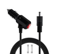 HuaLiSiJi DC Car Charger Cable 12V 24V DC 5.5mm x 2.1mm Car Cigarette Lighter Power Plug With Switch On Off with LED Light for GPS, Camera, LED Strip (2m)