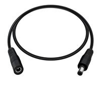 HuaLiSiJi DC Power Extension Cable 12V 24V DC 5.5 x 2.1mm Jack Plug Extension Lead Male to Female for Router, LED Strip, Security Camera, CCTV IP, DVR and More Devices (Black, 1.5 m)