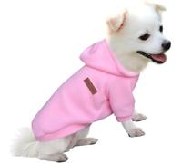 HuaLiSiJi Dog Hoodie Dog Sweatshirt Elasticity Fabric is Quite Comfortable, Soft and Warm for the Animal and Easy to Wear (Pink, XS)