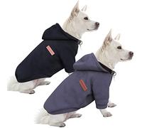 HuaLiSiJi Dog Hoodie Dog Sweatshirt Elasticity Fabric is Quite Comfortable, Soft and Warm for the Animal and Easy to Wear (Black+Gray, XL)