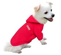 HuaLiSiJi Dog Hoodie Dog Sweatshirt Elasticity Fabric is Quite Comfortable, Soft and Warm for the Animal and Easy to Wear (Red, S)