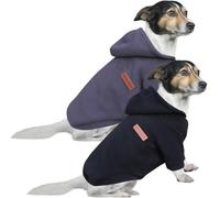 HuaLiSiJi Dog Hoodie Dog Sweatshirt Elasticity Fabric is Quite Comfortable, Soft and Warm for the Animal and Easy to Wear (Black+Gray, 3XL)