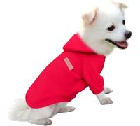 HuaLiSiJi Dog Hoodie Dog Sweatshirt Elasticity Fabric is Quite Comfortable, Soft and Warm for the Animal and Easy to Wear (Red, XS)