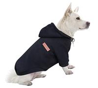 HuaLiSiJi Dog Hoodie Dog Sweatshirt Elasticity Fabric is Quite Comfortable, Soft and Warm for the Animal and Easy to Wear (Black, XL)