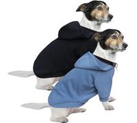 HuaLiSiJi Dog Hoodie Dog Sweatshirt Warm and Lightweight, With a Soft Texture, Elasticity Easy to Wear and Bright Colors ( 2PCS Black+Haze Blue, 3XL)