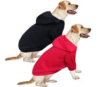 HuaLiSiJi Dog Hoodie Dog Sweatshirt Warm and Lightweight, With a Soft Texture, Elasticity Easy to Wear and Bright Colors ( 2PCS Red+Black, 4XL)