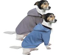 HuaLiSiJi Dog Hoodie Dog Sweatshirt Warm and Lightweight, With a Soft Texture, Elasticity Easy to Wear and Bright Colors (2PCS Gray+Haze Blue, S)