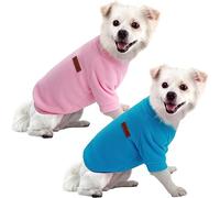 HuaLiSiJi Dog Jumper Dog Hoodie Puppy Fleece Jumper Chihuahua Clothes, Elasticity Softness Comfort and Warmth Easy to Take On and Off, Colour Vibrant (Blue+Pink, XS)