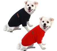 HuaLiSiJi Dog Jumper Dog Hoodie Puppy Fleece Jumper Chihuahua Clothes, Elasticity Softness Comfort and Warmth Easy to Take On and Off, Colour Vibrant (Black+Red, S)