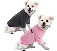 HuaLiSiJi Dog Jumper Dog Hoodie Puppy Fleece Jumper Chihuahua Clothes, Elasticity Softness Comfort and Warmth Easy to Take On and Off, Colour Vibrant (Gray+Pink, XS)