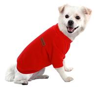 HuaLiSiJi Dog Jumper Dog Hoodie Puppy Fleece Jumper Chihuahua Clothes, Elasticity Softness Comfort and Warmth Easy to Take On and Off, Colour Vibrant (Red, XXL)
