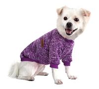 HuaLiSiJi Dog Jumper Medium Chihuahua Jumper Christmas Sweater Fleece Inside Soft Cozy, Colour Vibrant Easy to Take On and Off (Purple, M)