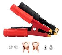 HuaLiSiJi Heavy Duty Crocodile Clips1000A Jump Leads Clamps Heavy Duty 16.5cm Battery Crocodile Clips Large Pure copper, with Insulating Sheath For Cars,Trucks, Ships (1000A 2PCS)