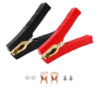 HuaLiSiJi Jump Lead Clamps Copper 500A Car Battery Alligator Clips 12V Jumper Cable Clamps, with Insulating Sheath For Cars,Trucks, Ships (2 Pcs)