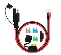 HuaLiSiJi SAE to O Ring Terminal Harness 10AWG 30A SAE Battery O Ring Connector Cable with Fuse for Solar Panel, Motorcycle, Car (0.6 m)