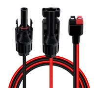 HuaLiSiJi Solar to Anderson Cable 12AWG 30A Solar Panel Extension Cable with Anderson Plug for Portable Power Plants, Solar Panels (1 m)