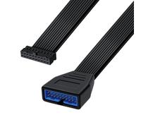 HuaLiSiJi USB 3.0 19/20 Pin Motherboard Cable USB 3.0 19/20 Pin Internal Extension Header Adapter Cable, Suitable for Desktop Computers (30 cm)