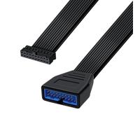 HuaLiSiJi USB 3.0 19/20 Pin Motherboard Cable USB 3.0 19/20 Pin Internal Extension Header Adapter Cable, Suitable for Desktop Computers (16 cm)