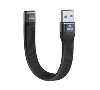 HuaLiSiJi USB 3.0 Extension Cable Short 10Gbps SuperSpeed Data Transfer 100W 20V 5A USB Male to Female Cable for Flash Drive (C Male to C Female, 13.5 cm)