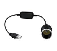 HuaLiSiJi USB A Male to 12V Car Cigarette Lighter Socket Female Adapter, 8W Max, USB to Lighter Adapter for Driving Recorder, GPS, Electronic Dog and Other Equipment (USB, 1.2m)