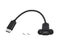 HuaLiSiJi USB C 3.2 Extension Cable 20Gbps Type C Male to Female Extension Cable for Tablets, Mobile Phones, Hard Disk Drives (Black, 0.5 m)
