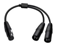 HuaLiSiJi XLR Y Splitter Cable 1 Female to 2 Male XLR Y Cable Microphone Cable for Microphone, Sound Console,Power Amplifier, Sound Speaker (1 Female to 2 Male)
