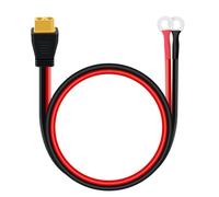 HuaLiSiJi XT60 to O Ring Terminal Cable 12AWG XT60 Female to O Ring 8mm for Portable Power Station,UAV, RC battery (0.3 m)