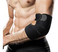 Hually Elbow Support, Adjustable Neoprene Elbow Support Brace with Dual-Spring Stabiliser, Elbow Strap for Golfers Elbow, Tennis Elbow, Arthritis, Sports Injury Pain Relief and Provides Support
