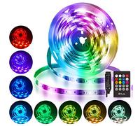 Hually LED Strips Lights, 3M /9.8ft TV Backlight USB Powered, 5050 RGB Led Light Strip with 4 Dynamic & Sync with Music Lighting Mode for 40 to 60 Inch HDTV, PC Monitor, Home, Kitchen Christmas Party