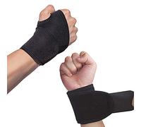 Hually Wrist Support,(2 Pack) Adjustable Wrist Brace with Hook-and-Loop Design, Breathable Wrist Wrap Band Offer Hand Support for Fitness, Bench Press, Weightlifting -One Size Fits Left or Right Hand