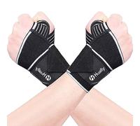 Hually Wrist Support,2 Pack Wrist Brace for Men and Women Adjustable Breathable and Comfortable One Size Fits all,wrist straps, wrist wraps, Wristbands for Sports gym Weightlifting Bench Press etc